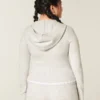 Gilly Hicks Scalloped Hem Zip-Up Hoodie Sweater Gilly Hicks Scalloped Hem Zip-Up Hoodie Sweater