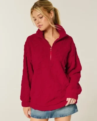 Gilly Hicks Sherpa Quarter-Zip -huppari