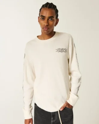 Graffiti Graphic Thermal Crew -paita Graffiti Graphic Thermal Crew -paita