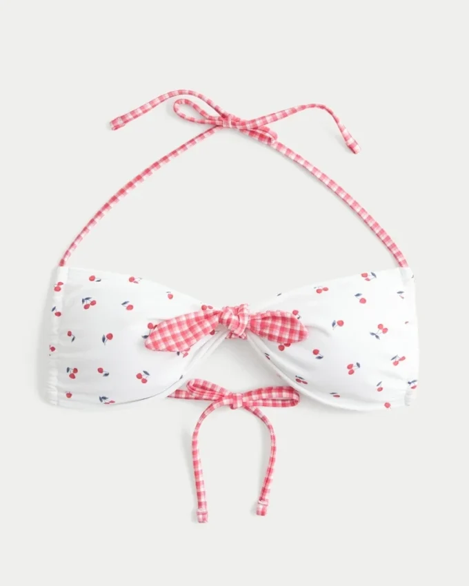 Halter-bandeau-bikiniliivi, edessä solmittava Halter-bandeau-bikiniliivi, edessä solmittava