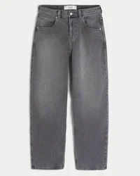 Harmaat brodeeratut nastatut skater-baggy-farkut
