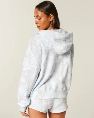 Helpoin vetoketjullinen camo-huppari