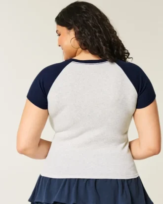 Helppo Notch-Neck Sweet ’n Sporty Graphic Baby Tee