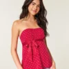 Helppo olkaimeton babydoll-toppi Helppo olkaimeton babydoll-toppi