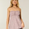 Helppo olkaimeton babydoll-toppi Helppo olkaimeton babydoll-toppi