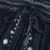 Helppo olkaimeton brodeerattu babydoll-toppi Helppo olkaimeton brodeerattu babydoll-toppi