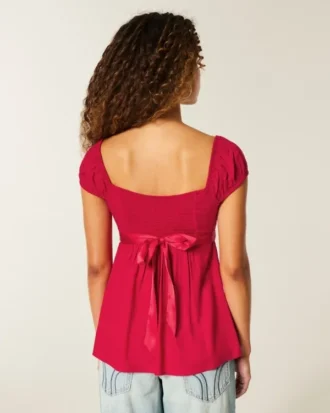 Helppo satiininen babydoll-toppi Helppo satiininen babydoll-toppi