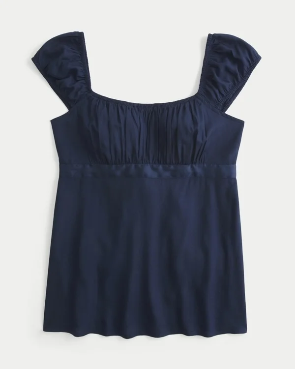 Helppo satiininen babydoll-toppi Helppo satiininen babydoll-toppi