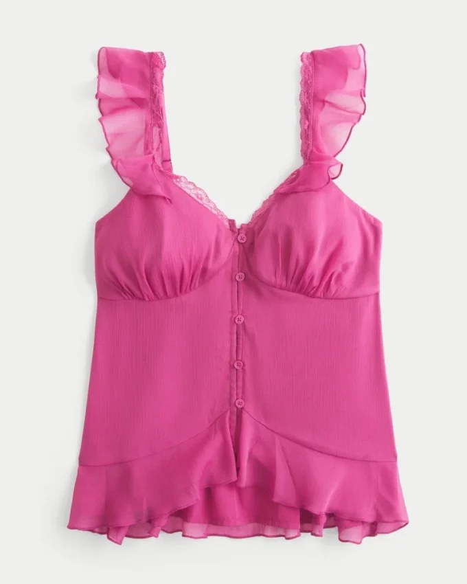 Helppo sifonki-babydoll-toppi Helppo sifonki-babydoll-toppi