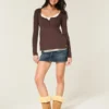 Helppo sitoa takaa Henley-babydoll-toppi Helppo sitoa takaa Henley-babydoll-toppi