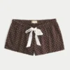Holiday Vault Release Satiininen solmioflanelli-minishortsit Holiday Vault Release Satiininen solmioflanelli-minishortsit