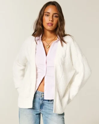 Hollister Comfy Cloud Easy No-Close -neuletakki