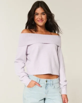 Hollister Comfy Cloud -olkapäätön villapaita