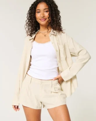 Hollister Livvy matalat linasekoitehousut 3″
