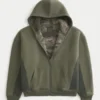 Hollister x Crocs Sherpa-vuorattu vetoketjullinen huppari Hollister x Crocs Sherpa-vuorattu vetoketjullinen huppari
