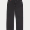 Hollister x Taco Bell Pesutut mustat brodeeratut graafiset baggy-farkut Hollister x Taco Bell Pesutut mustat brodeeratut graafiset baggy-farkut