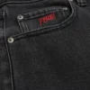 Hollister x Taco Bell Pesutut mustat brodeeratut graafiset baggy-farkut Hollister x Taco Bell Pesutut mustat brodeeratut graafiset baggy-farkut