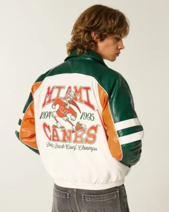 Keinonahkainen University of Miami Hurricanes -grafiikkakangastakki