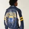 Keinonahkainen University of Michigan Wolverines -grafiikkakangastakki Keinonahkainen University of Michigan Wolverines -grafiikkakangastakki