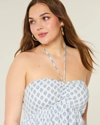 Kerrostettu halterneck-babydoll-toppi