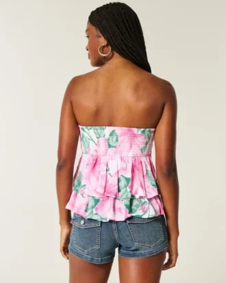 Kerrostettu halterneck-babydoll-toppi