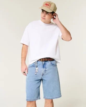 Keskipesty baggy-farkkushortsit