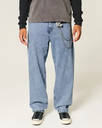 Keskipesty skater-malliset baggy-farkut