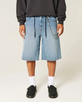 Keskipesty superbaggy-farkkushortsit