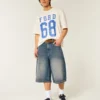 Keskipitkät denim-housut Keskipitkät denim-housut
