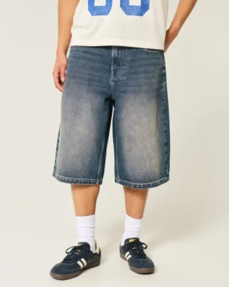 Keskipitkät denim-housut