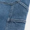 Keskipitkät, väljät maalarin denimshortsit Keskipitkät, väljät maalarin denimshortsit
