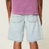 Ketjureunuksiset baggy-farkkushortsit Ketjureunuksiset baggy-farkkushortsit