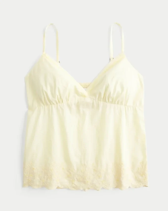 Kimaltava brodeerattu babydoll-toppi Kimaltava brodeerattu babydoll-toppi