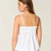 Kimaltava brodeerattu babydoll-toppi Kimaltava brodeerattu babydoll-toppi