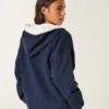 Käännettävä, tekoturkilla vuorattu fleece-huppari vetoketjulla Käännettävä, tekoturkilla vuorattu fleece-huppari vetoketjulla