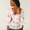 Kolmen neljäsosan hihainen babydoll-toppi Kolmen neljäsosan hihainen babydoll-toppi