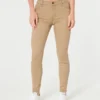Korkeavyötäröiset khakinväriset super skinny -housut Korkeavyötäröiset khakinväriset super skinny -housut