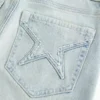 Korkeavyötäröiset vaaleat Star Pocket Flare -farkut Korkeavyötäröiset vaaleat Star Pocket Flare -farkut