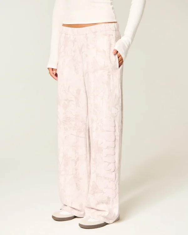 Logo-grafiikka Pink Camo Wide-Leg Sweatpants Logo-grafiikka Pink Camo Wide-Leg Sweatpants