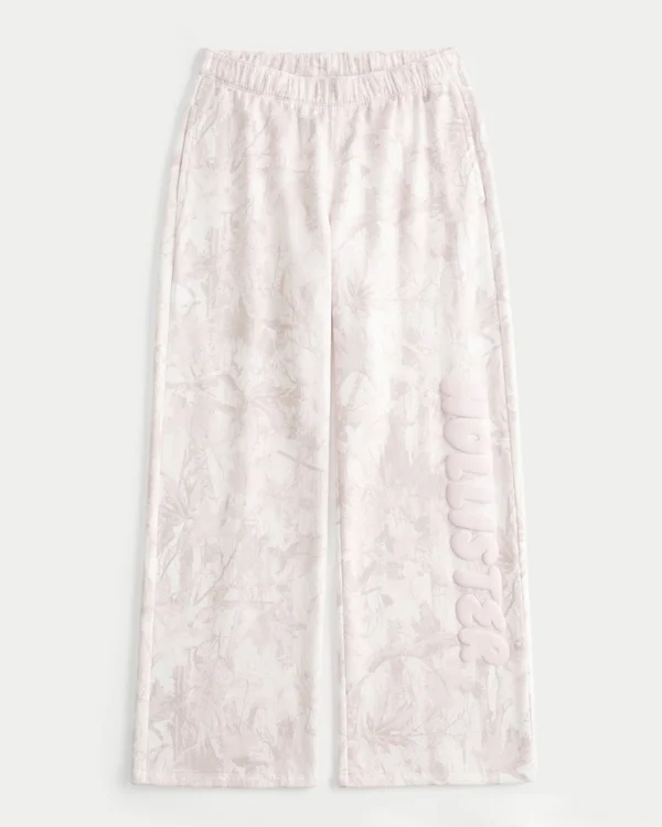 Logo-grafiikka Pink Camo Wide-Leg Sweatpants Logo-grafiikka Pink Camo Wide-Leg Sweatpants
