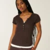 lyhythihainen Y2K-henley lyhythihainen Y2K-henley