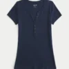 lyhythihainen Y2K-henley lyhythihainen Y2K-henley