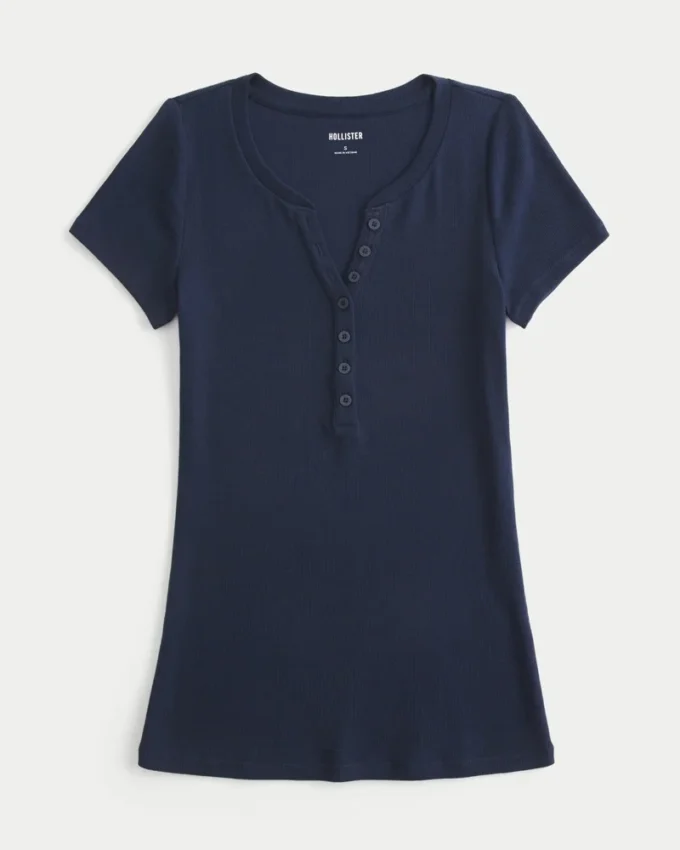 lyhythihainen Y2K-henley lyhythihainen Y2K-henley
