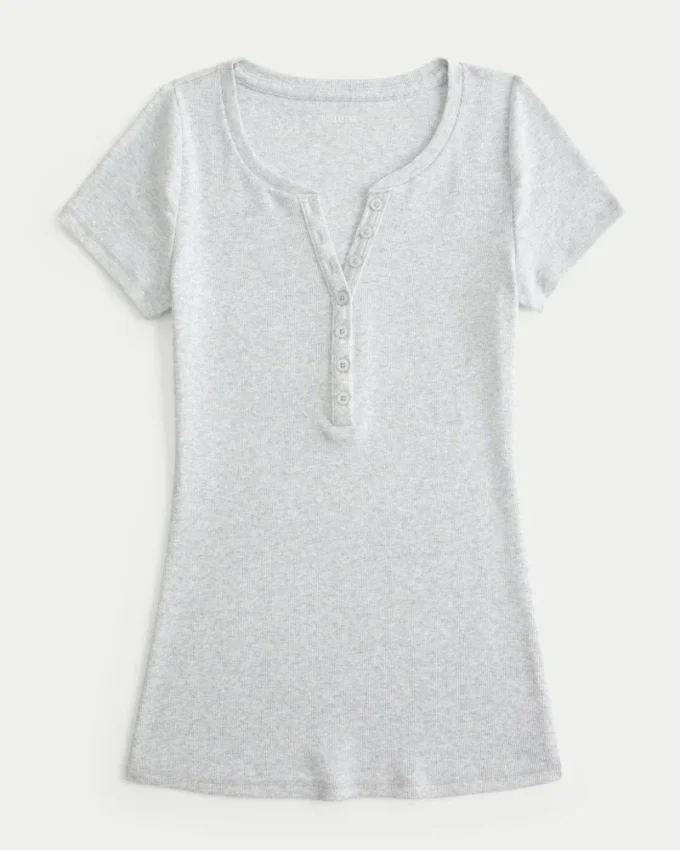 lyhythihainen Y2K-henley lyhythihainen Y2K-henley