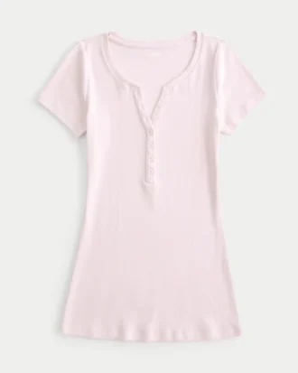 lyhythihainen Y2K-henley lyhythihainen Y2K-henley
