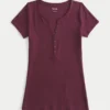 lyhythihainen Y2K-henley lyhythihainen Y2K-henley