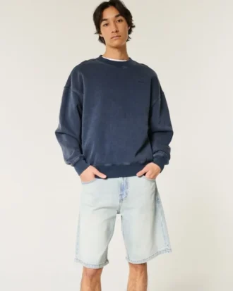 Löysät denimshortsit