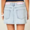 Matala vyötärö Denim-minihame Matala vyötärö Denim-minihame