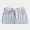 Matala vyötärö Denim-minihame Matala vyötärö Denim-minihame