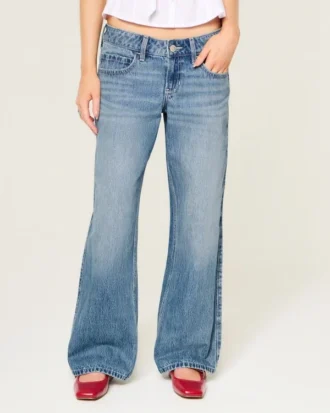 Matala vyötärö, keskipitkä pesu, baggy-farkut
